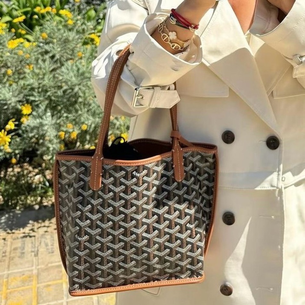 NWT Goyard Anjou Mini Bag - Black + Tan